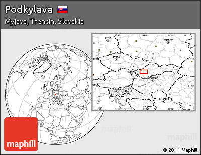 Blank Location Map of Podkylava