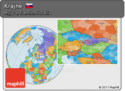 Political Location Map of Krajné