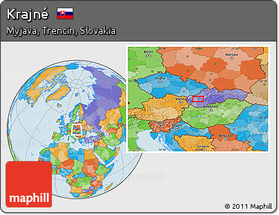 Political Location Map of Krajné