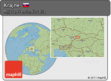 Savanna Style Location Map of Krajné