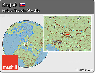 Savanna Style Location Map of Krajné