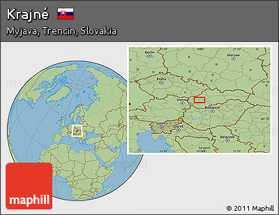 Savanna Style Location Map of Krajné