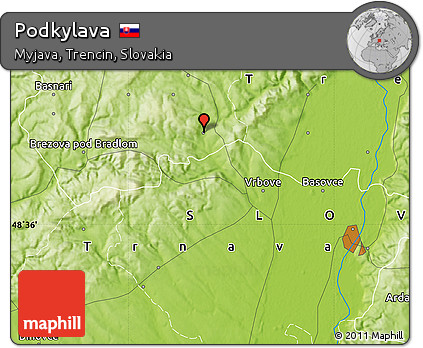 Physical Map of Podkylava