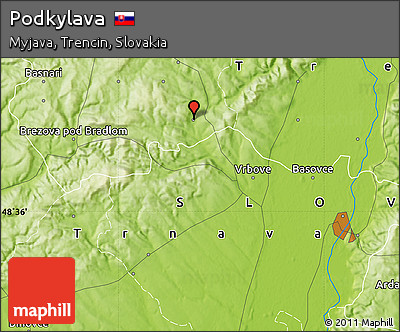 Physical Map of Podkylava