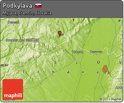 Physical Map of Podkylava