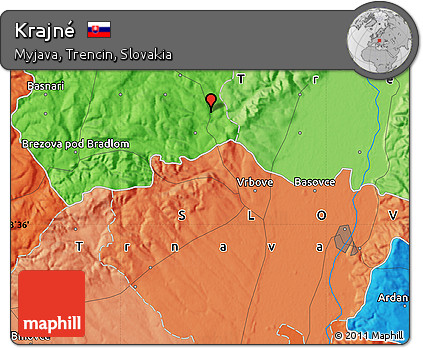 Political Map of Krajné