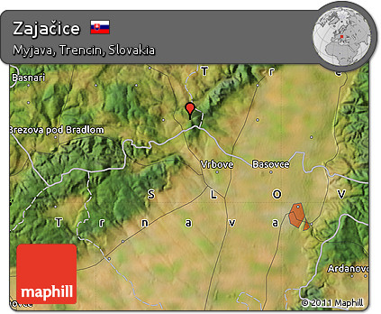 Satellite Map of Zajačice