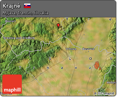 Satellite Map of Krajné