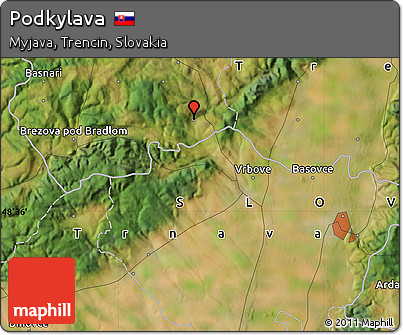 Satellite Map of Podkylava