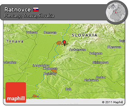 Physical Panoramic Map of Ratnovce