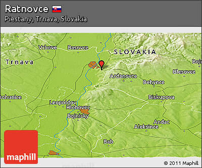 Physical Panoramic Map of Ratnovce