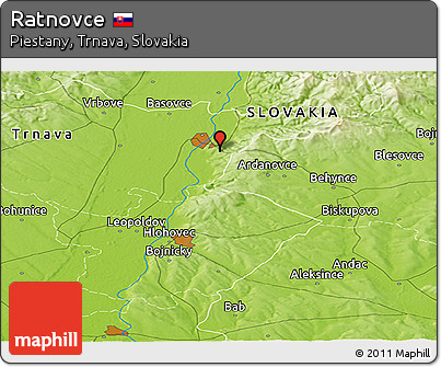 Physical Panoramic Map of Ratnovce