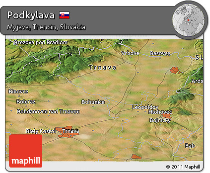 Satellite Panoramic Map of Podkylava