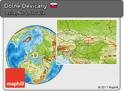Physical Location Map of Dolné Devičany