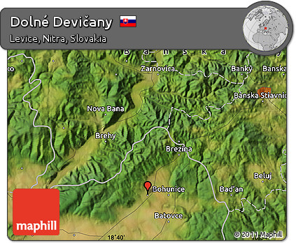 Satellite Map of Dolné Devičany