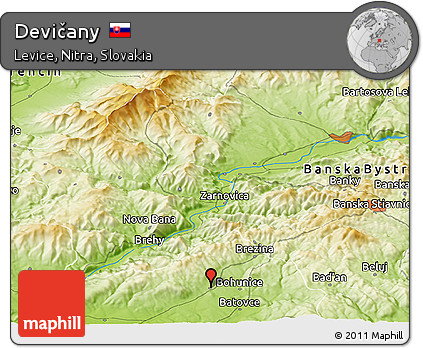Physical Panoramic Map of Devičany