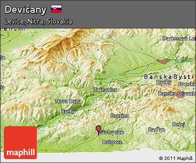 Physical Panoramic Map of Devičany