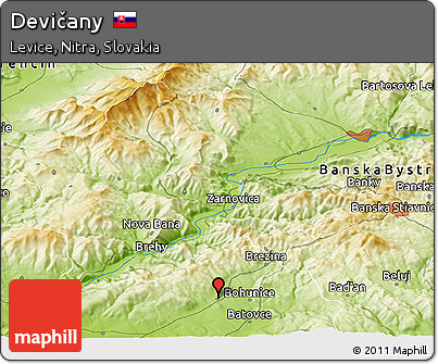 Physical Panoramic Map of Devičany