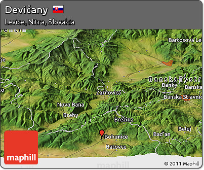Satellite Panoramic Map of Devičany