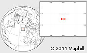 Blank Location Map of the area around 48° 30' 27" N, 18° 37' 30" W