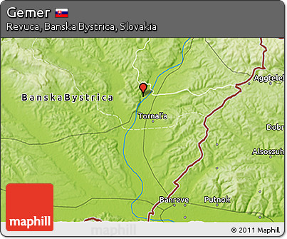 Physical 3D Map of Gemer