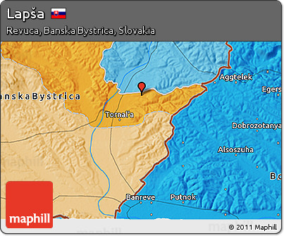 Political 3D Map of Lapša