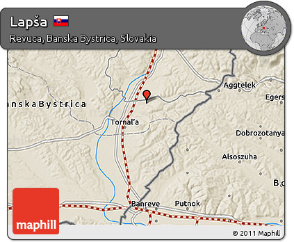 Shaded Relief 3D Map of Lapša