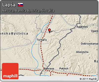 Shaded Relief 3D Map of Lapša