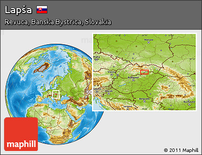 Physical Location Map of Lapša