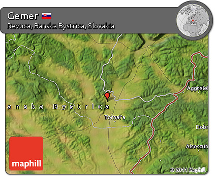 Satellite Map of Gemer