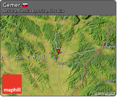 Satellite Map of Gemer