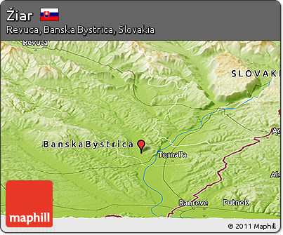 Physical Panoramic Map of Žiar
