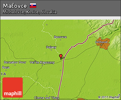 Physical 3D Map of Maťovce