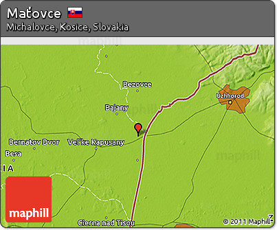 Physical 3D Map of Maťovce