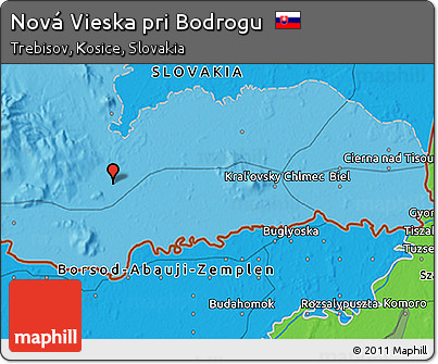 Political 3D Map of Nová Vieska Pri Bodrogu