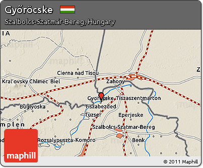 Shaded Relief 3D Map of Győröcske