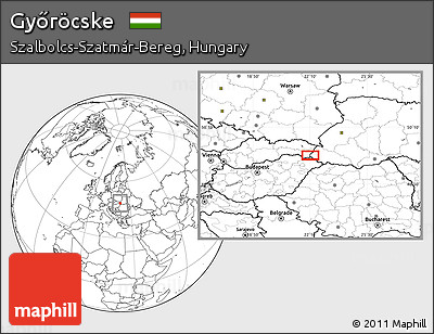 Blank Location Map of Győröcske