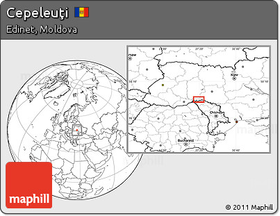 Blank Location Map of Cepeleuţi