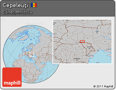 Gray Location Map of Cepeleuţi