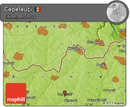 Physical Map of Cepeleuţi