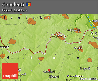 Physical Map of Cepeleuţi