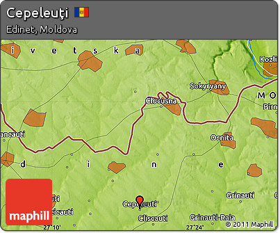 Physical Map of Cepeleuţi