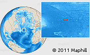 Shaded Relief Location Map of the area around 48° 30' 27" N, 38° 10' 29" W
