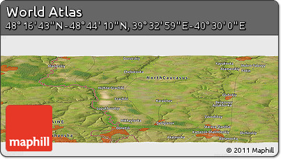 Satellite Panoramic Map of the Area around 48° 30' 27" N, 40° 1' 29" E