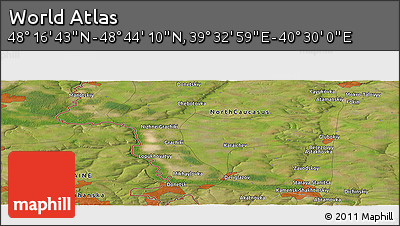 Satellite Panoramic Map of the Area around 48° 30' 27" N, 40° 1' 29" E