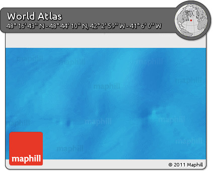 Physical 3D Map of the Area around 48° 30' 27" N, 41° 34' 30" W
