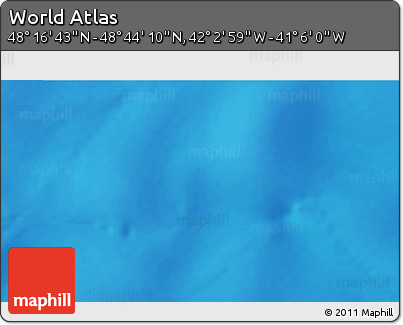 Physical 3D Map of the Area around 48° 30' 27" N, 41° 34' 30" W