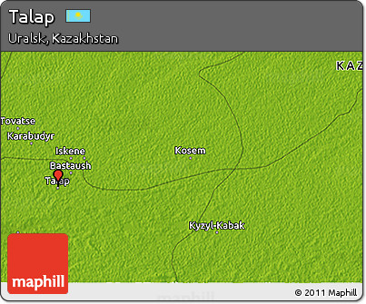 Physical 3D Map of Talap