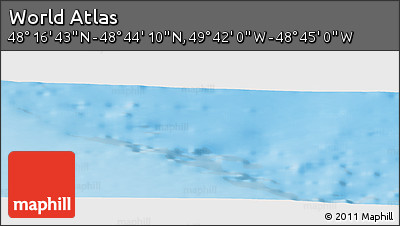 Shaded Relief Panoramic Map of the Area around 48° 30' 27" N, 49° 13' 30" W