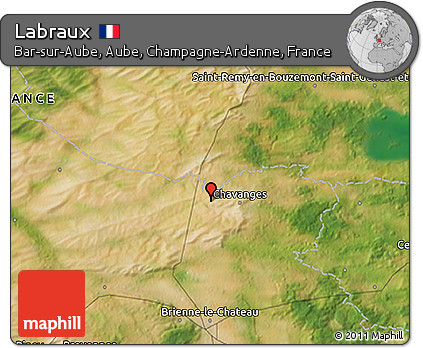Satellite 3D Map of Labraux